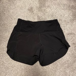 Black lululemon speed up shorts